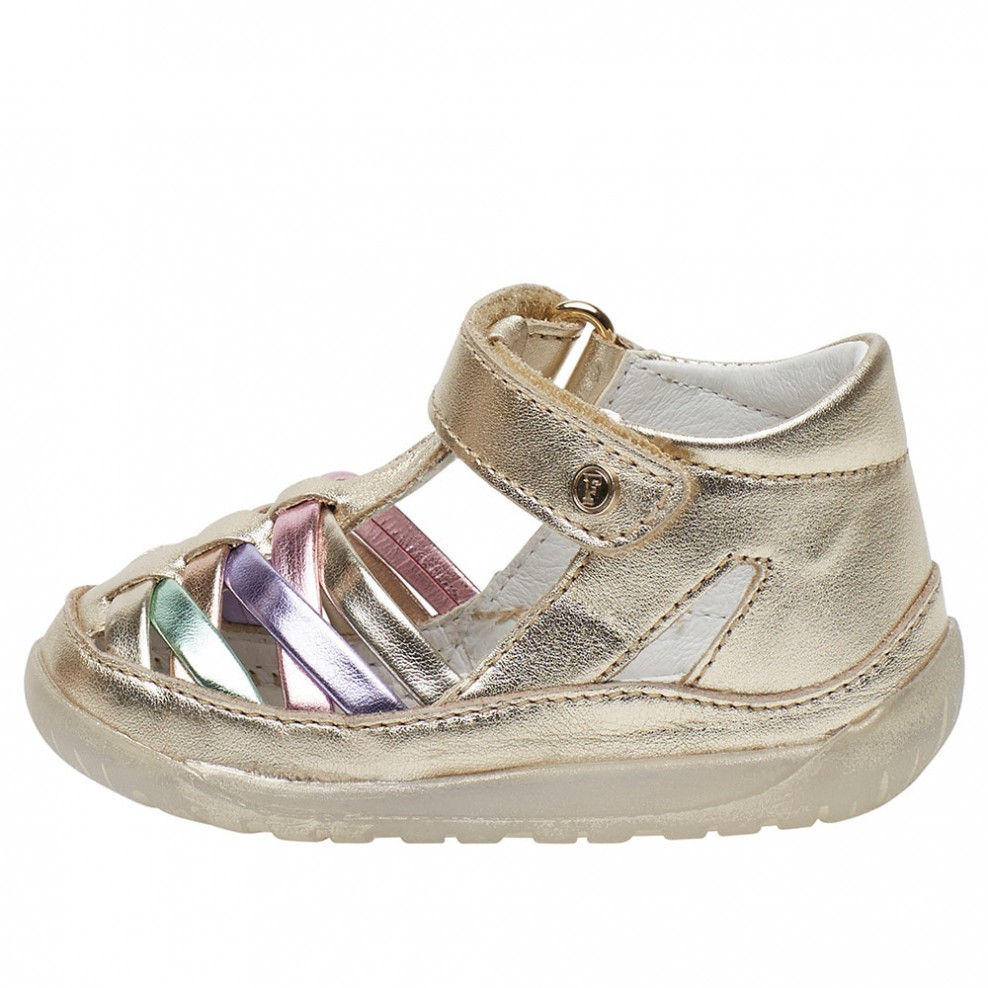Multicolor laminated sandals